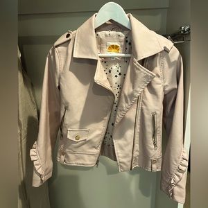 Girl’s pale pink pleather jacket. C&C California. Size 10.